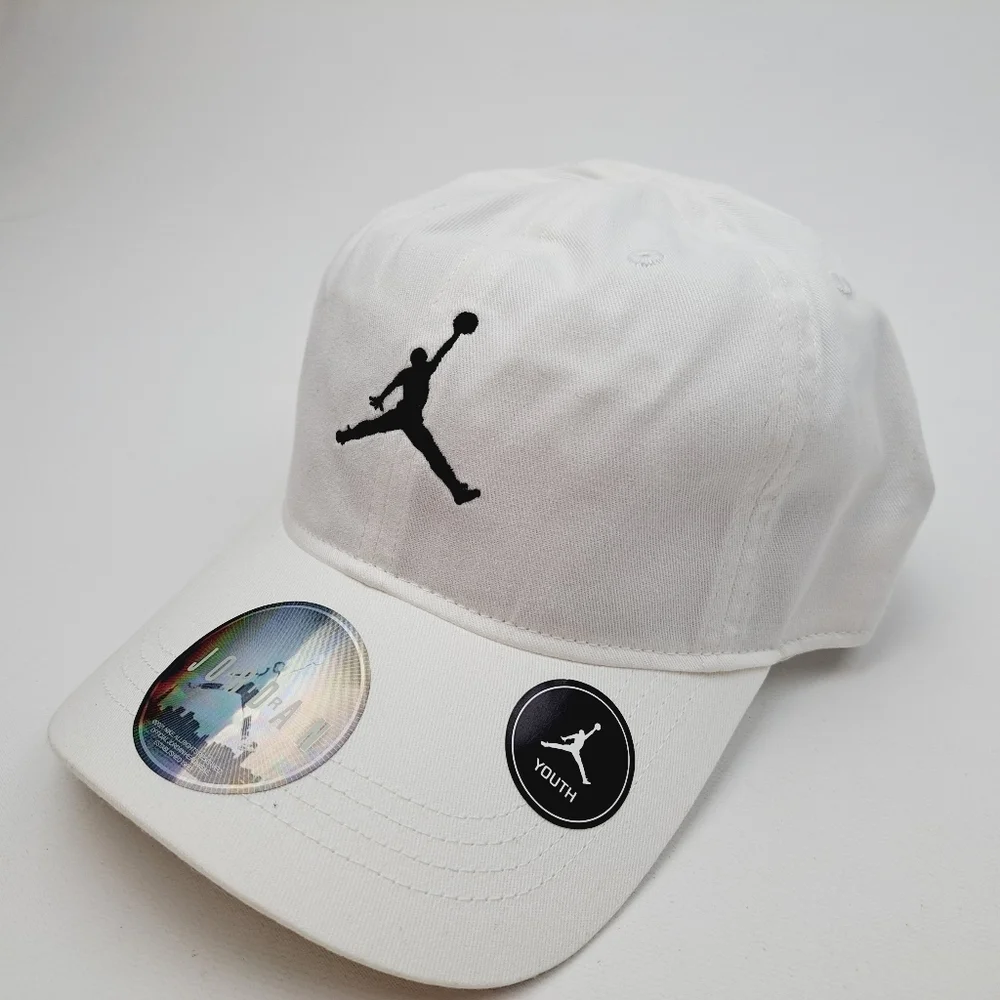 Air Jordan Youth Hat Cap Solid Cotton White Boys